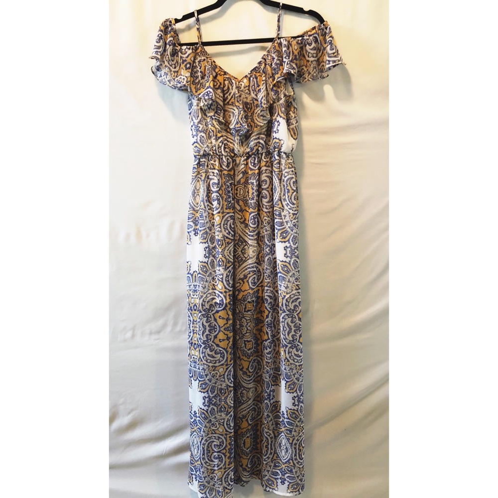 As U Wish Blue & Yellow Dress